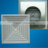 ZS-FS-01 Aluminum Square Ceiling Air Diffuser With Damper & Round Cap