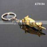 3D Mini Pile Hammer Shaped Three-dimensional Drop Hammer Gold Color Alloy Metal Pile Driver Keyring thumbnail-4
