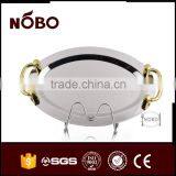 Oval Shape Mirror Surface Stainless Steel Serving Tray thumbnail-6