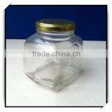 Square Glass Food Storage Honey Jar With Metal Lid DH370 thumbnail-3