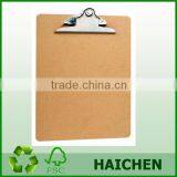 A4 One Side MDF Clipboard With Metal Butterfly Clip