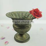Antique Gold Metal Vase for Party and Ceremony Adorning