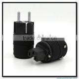 HIFI Audio Grade Rhodium Plated Copper AC Power Cord Shuko Plug