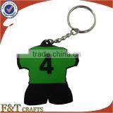 Popular Beautiful Custom Sports Jersey Shape 3d Soft Pvc Keychain thumbnail-1