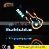 3W Colorful Sound Control Music Light Flexible el Car Sticker Panel 12V 40*30cm Auto Interior Rhythm Lights