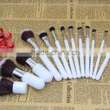 Stock Special Design 13pcs White Silver Cosmetic Tools Make up Brushes
