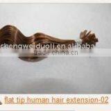 Top Quality Flat Tip Pre Bonded 100% Indian Hair Extension Remy 18" 1g Strand Wavy thumbnail-1