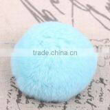 Customize Fashion Colorful Fluffy Ball Keychain / Rex Rabbit Fur Ball thumbnail-5