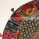 Indian Green Flloor Round Throw Cushions Indian Pillow Covers Indian Decorative Floor Cushions thumbnail-2