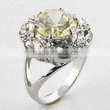 Rhodium Plated Fashion CZ Ring for Women