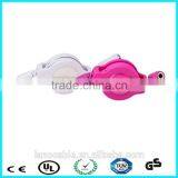 Tangle Free Retractable1 Male to 2 Female Aux Y Splitter Cable thumbnail-1