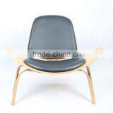 Royal Decor Furniture Plywood Lounge Shell Chair With Leather Cushion thumbnail-2