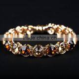Artificial Yellow Stone Zircon Women Lady Bracelet Link Charm Bracelet thumbnail-1
