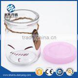 Hot Sale 100ml Fancy Glass Pudding Bottle With Cap