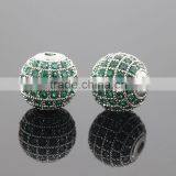 8mm Green Luster CZ Crystal Beads Jewellery Round 24k Cubic Zirconia Disco Balls thumbnail-2