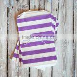 Purple Horizontal Striped Middy Bitty Bags Paper Goody Bags thumbnail-1