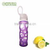 New Product Borosilicate Glass Water Bottle With Food Grade Silicone Sleeve and Fruit Infuser thumbnail-3