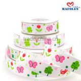 Wholesale ribbon suppliers various size custom printing fabric ribbon roll