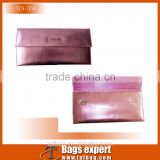 2016 PU cosmetic bag is made of shiny PU leather clutch bag for women