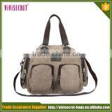 Vivisecret Canvas Style Shoulder Carry Bag Canvas Tote Bags for Business Men thumbnail-1