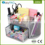 Office &amp; school supplies sliver color metal wire mesh desk organizer