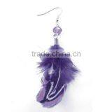 Fashion Silver Feather Earrings