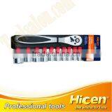 11pcs Socket Set With Reversible Ratchet Handle With Plastic Holder