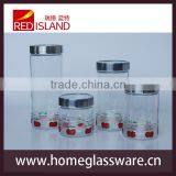 Apple Logo 4pcs/sets Huge Food Storage Glass Jars Hand Painting Glass Jar