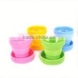 Eco-friendly Collapsible Silicone Cups With Lids thumbnail-1
