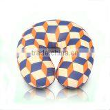 Color Plush Cotton Fabric Stuffed EPS Neck Support U Shape Travel Pillow