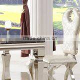 TH376 Modern Steel Frame Marble Dining Table thumbnail-2