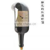 Cretive Melting Wine Bottle Artistic Wall Clock, Table Screwy Bell For Decoration thumbnail-1