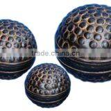 Metal Decorative Balls , Hammered Pattern Set of 3 Sizes thumbnail-1