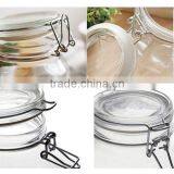 650ml-1800ml Clear Embossed Glass Mason Canning Jar With Flip Sealed Lid thumbnail-4