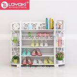 White Wood&Plastic Corner Shelf Home Display Beautiful Shoe Rack thumbnail-5