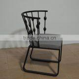 New Design High Back Iron Black Color Outdoor Metal Industrial Chair thumbnail-4