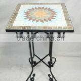 Wholesales Garden Furniture Square Outdoor Metal Table With Diameter 60cm thumbnail-1