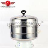 Stainless Steel Steamer Cooking Pot With Hollow Handles and Metal Lid thumbnail-4