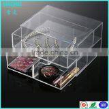 Customize Your Size and Logo Transparent Wholesale 3 Drawers Acrylic Jewelry Universal Box thumbnail-6