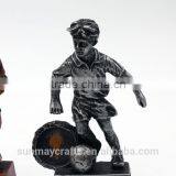 Custom High Quality Polyresin Gold and Silver Football Trophy Statue for Children thumbnail-4