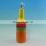 Newest Stripe Ceramic Bottles For Olive Oil thumbnail-1