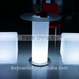 Hot Sale Led Luminous Round-shaped Glass Top Dining Table thumbnail-4