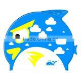 Custom Multi Printed Silicone Cartoon Swimming Cap for Kids thumbnail-2