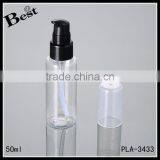 Best Sellers Clear 50ml Pet Bottle Pump Cosmetic Skin Care Lotion Serum Cream Plastic Bottle Pet Wholesale thumbnail-3