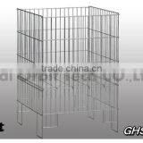 Service Supplies Folding Stackable Container Wire Mesh Basket Warehouse Cage thumbnail-3