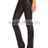 New Womens Sexy Black Tight Skinny Leather Pant Lambskin 4 6 8 10 12 14 16 thumbnail-2