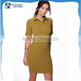 Breathable Pique Girls' Solid Color Cotton Polo Shirt Dress thumbnail-1