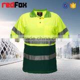 Two-colored Reflective Safety T-shirt for Worker Polo T-shirts 2014 High Visibility Esd T-shirt for Adult thumbnail-3