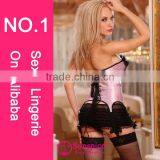 2015 New Style Top Quality Wetlook Lingerice Bedroom Costumes Sexy Busty Corset Bustier thumbnail-2