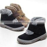 2sbd0840 Winter Fur Suede Hook and Loop Walking Womens Boots thumbnail-1